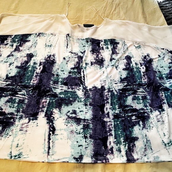 NEW PHOTOS! TOP, KIMONO STYLE, WINTER WHITE/DARK PURPLE, SIZE 4X, PRINTED, - Picture 15 of 15